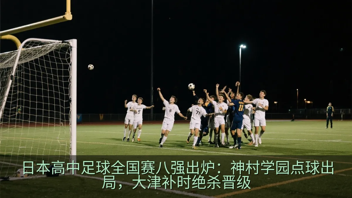 高中足球运动员在补时阶段庆祝进球