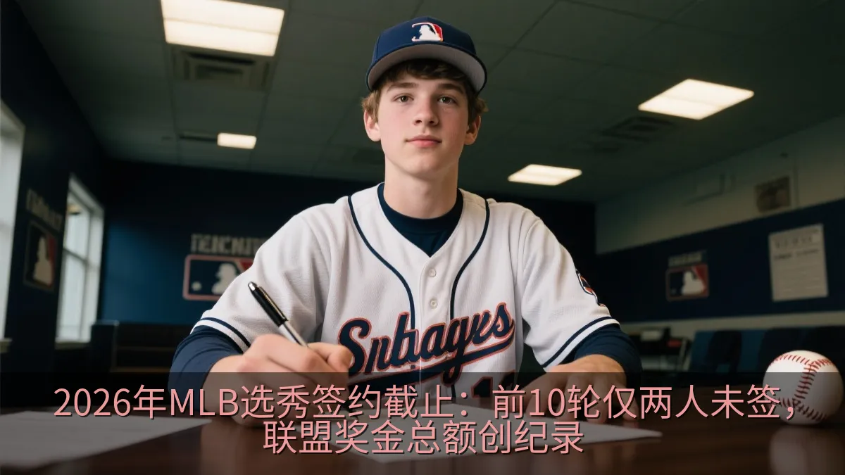2026年MLB选秀签约截止：前10轮仅两人未签，联盟奖金总额创纪录