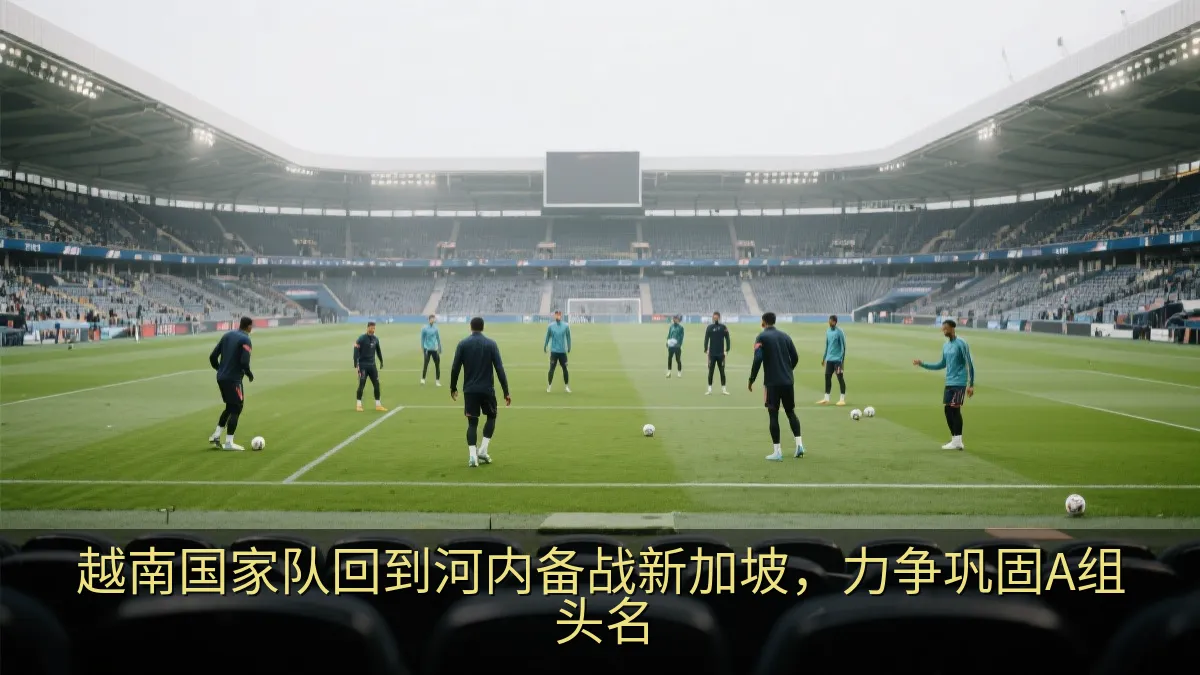 足球比赛前球员在体育场内准备比赛